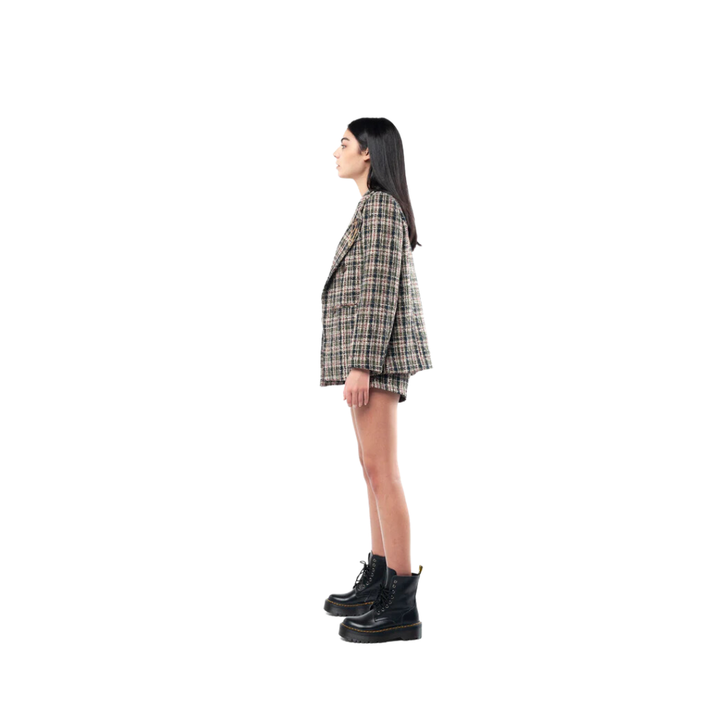 The Petite Stewart Tartan Checkered Suit with Shorts