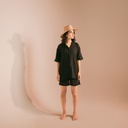 Neo Boho linen shirt {Black}