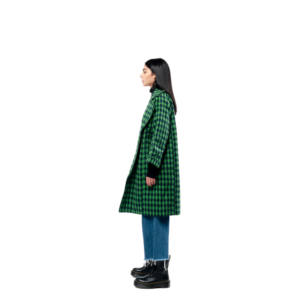 The Oversized Houndstooth Women Coat