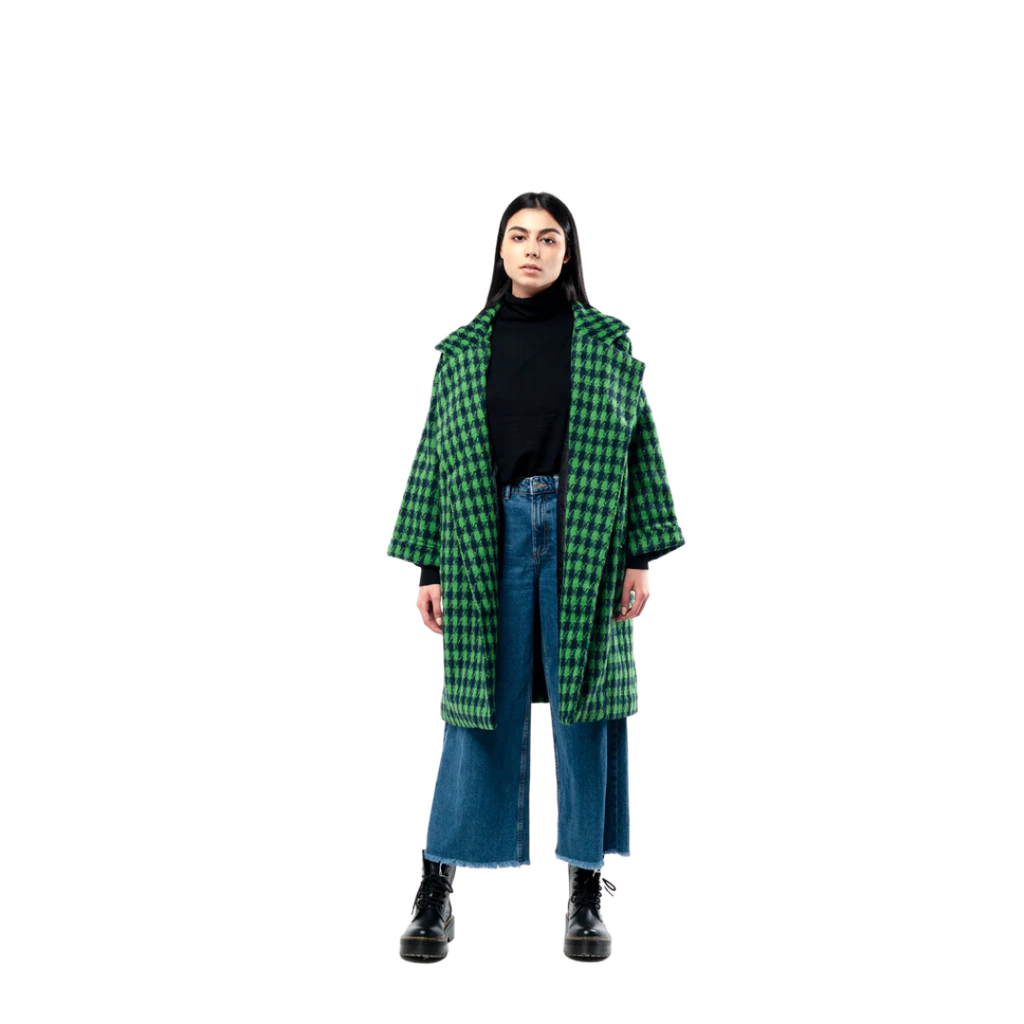 The Oversized Houndstooth Women Coat