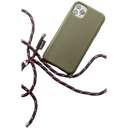 Olive Green Case / Navy + Red Rope