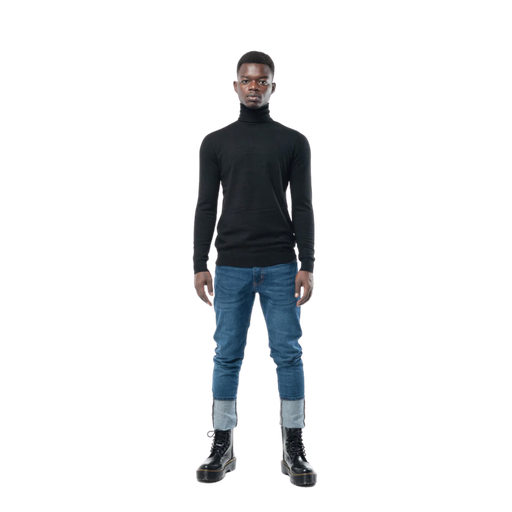 The Black Unisex Turtle Neck Sweater