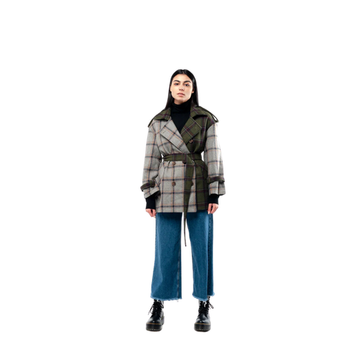 The Mixed Plaid Women Coat