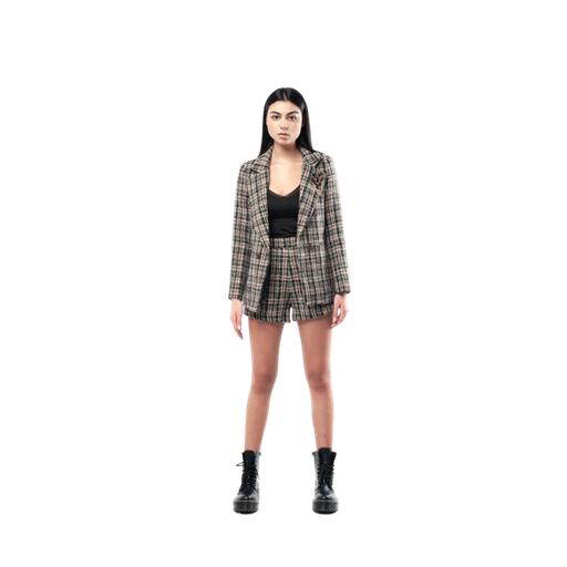 The Petite Stewart Tartan Checkered Suit with Shorts